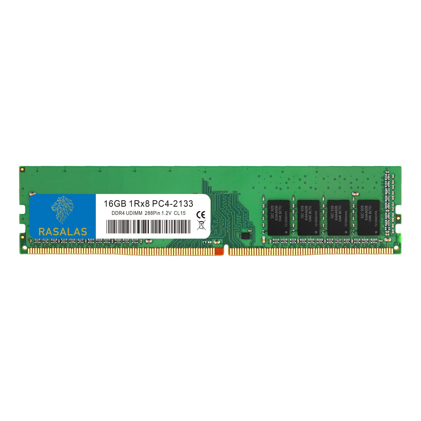 RASALAS 16GB DDR4 2133MHz PC4-17000 Non-ECC Unbuffered 1.2V CL15