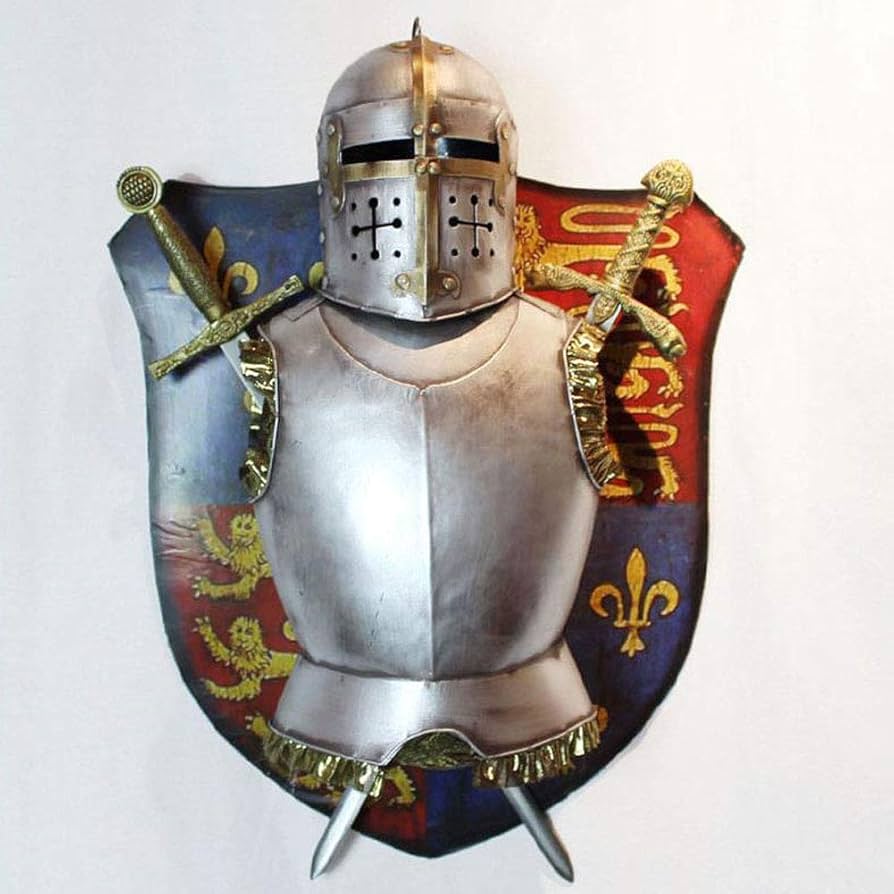 Amazon.co.jp: 盾と剣のセット鎧の壁の装飾ヴィンテージの壁掛け