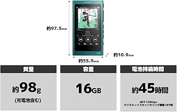 Amazon.co.jp: ソニー ウォークマン Aシリーズ 16GB NW-A35