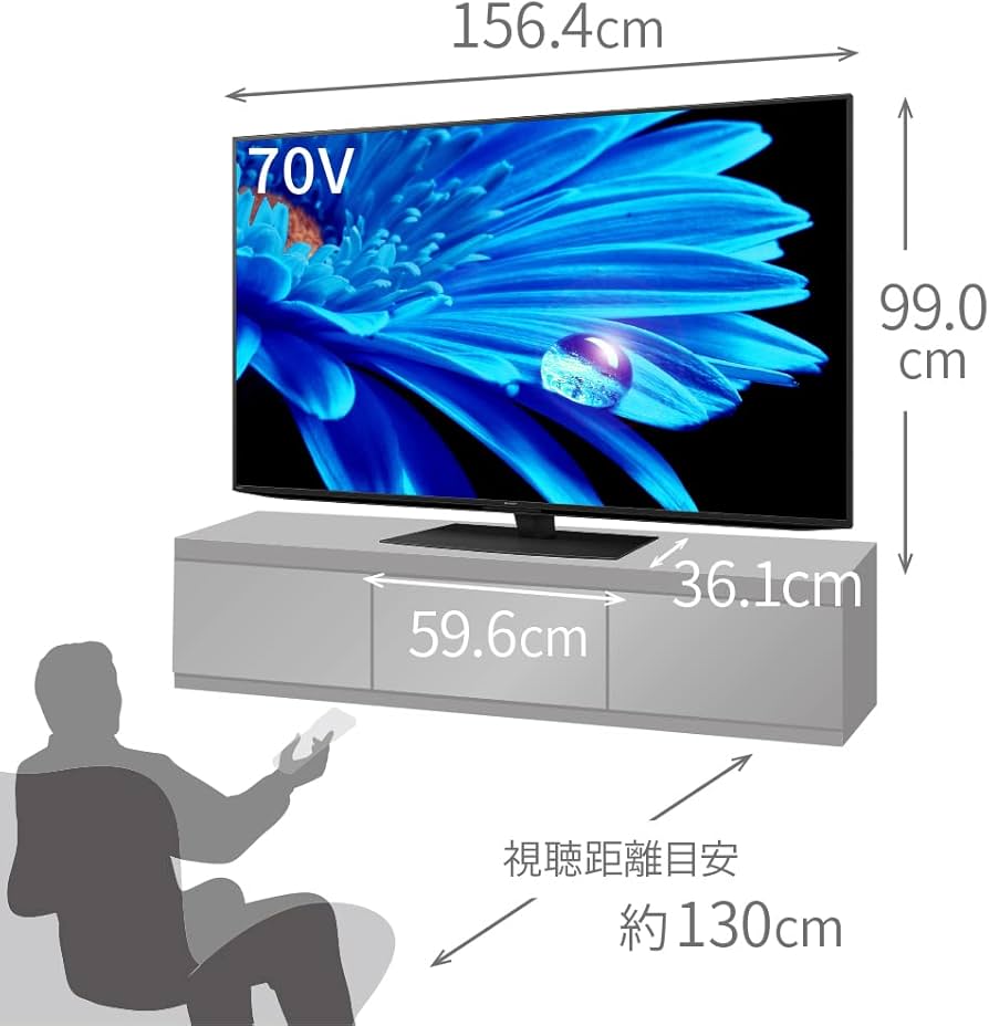Amazon | シャープ 70V型 4K 液晶 テレビ AQUOS 4T-C70EN1 N-Black