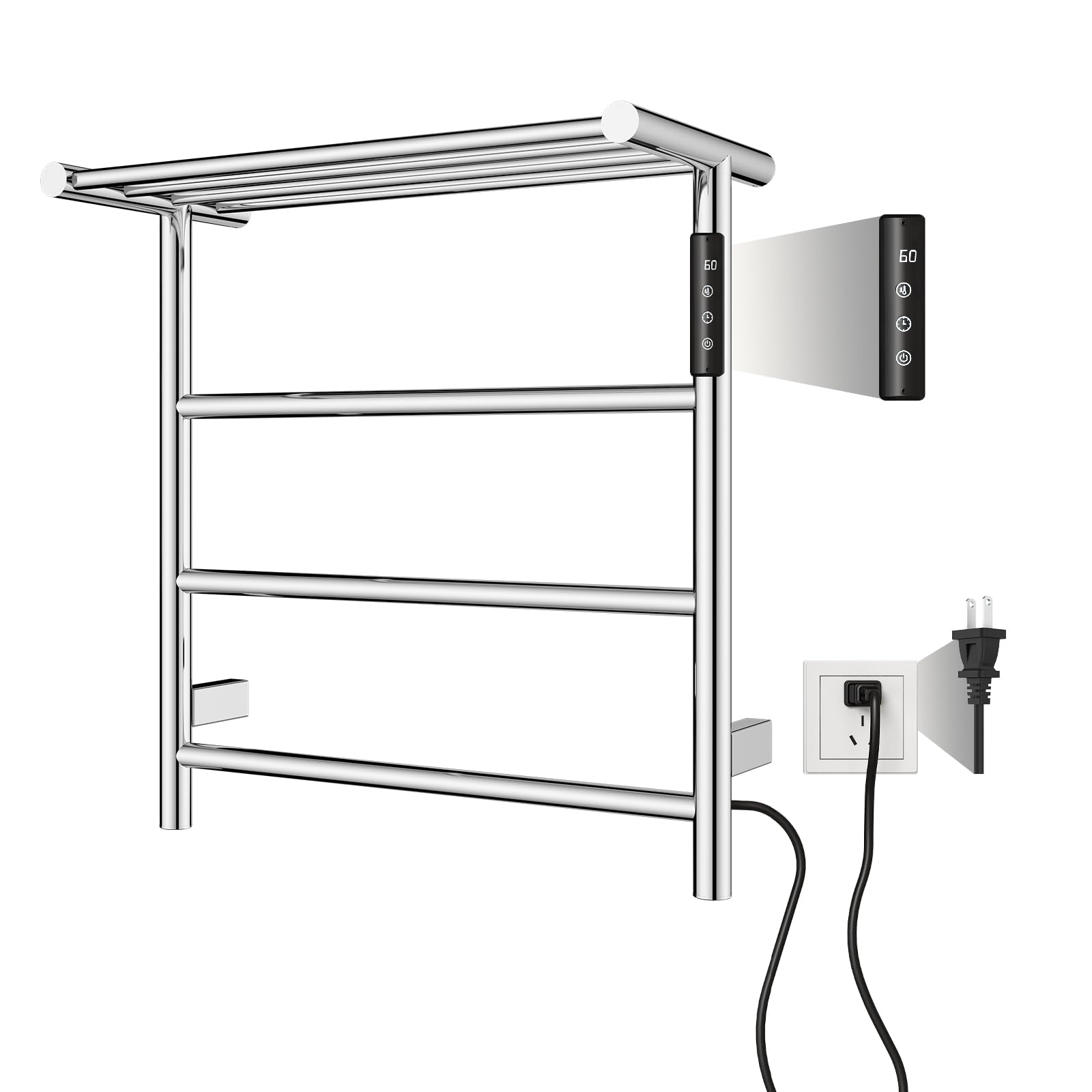 Amazon.co.jp: Sunrosa タオルウォーマー ステンレス 壁掛け式