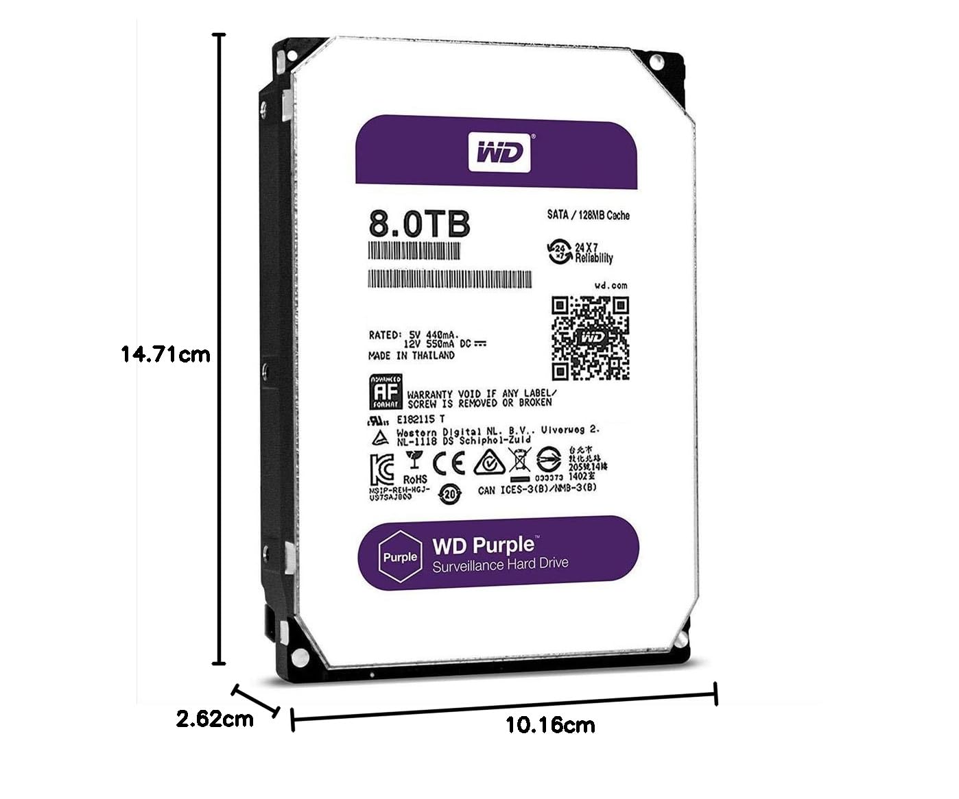 Amazon | WD HDD 内蔵ハードディスク 3.5インチ 8TB WD Purple 監視