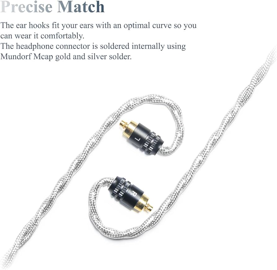 Amazon | 6N単結晶銀IEMアップグレードケーブル、Hi-Fiバランス