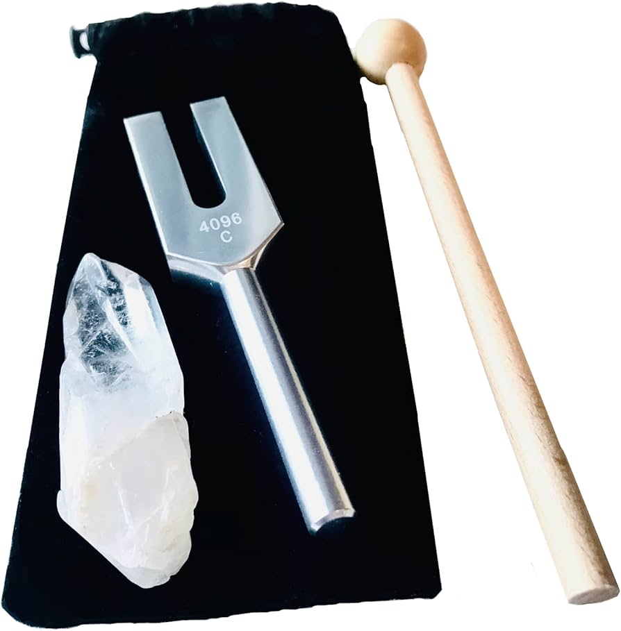 Amazon | 音叉 クリスタルチューナー 4096hz 水晶付き ヒーリング