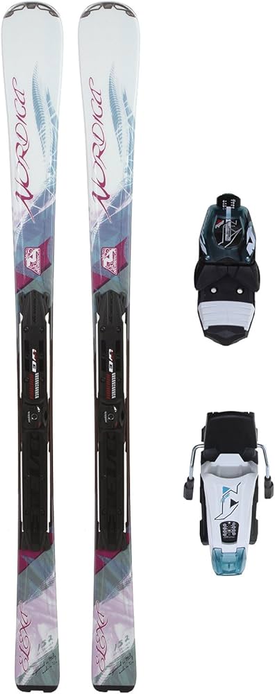 Amazon.com : Nordica Elexa Skis w/ Adv P.R Evo Bindings Youth Sz