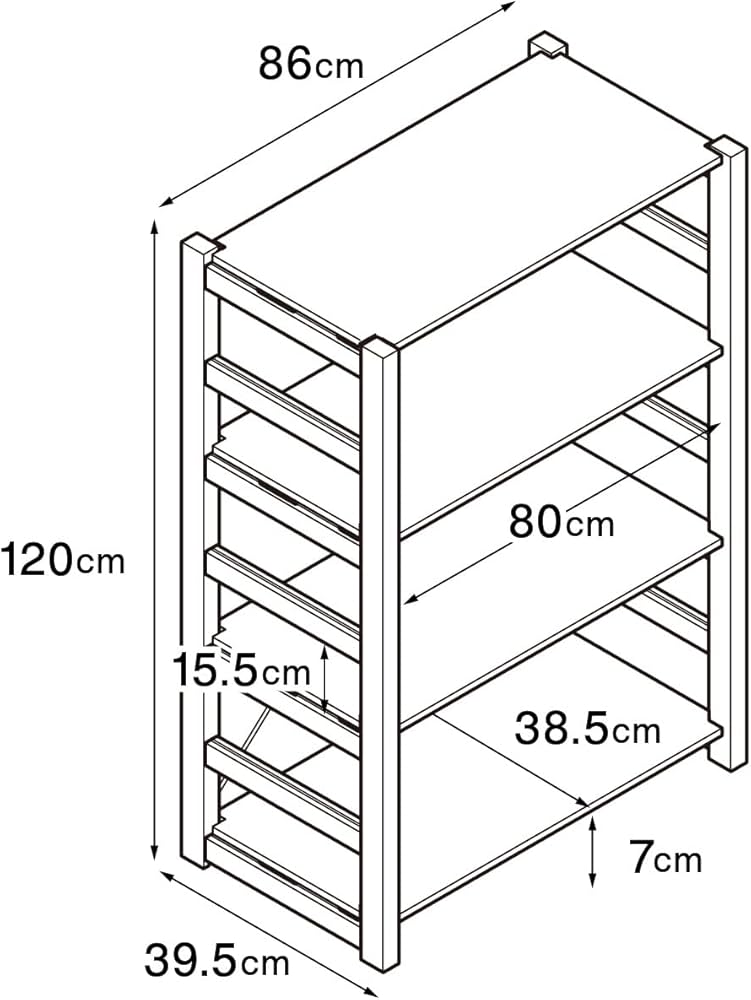 Amazon｜無印良品 パイン材ユニットシェルフ 中 幅86×奥行39.5×高さ