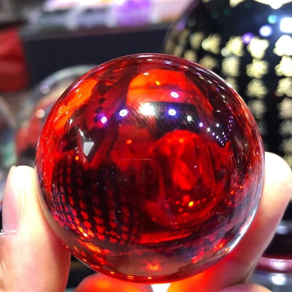 Amazon.co.jp: WAHOM 天然赤水晶玉 40-60mm (Size : 50mm) : ファッション