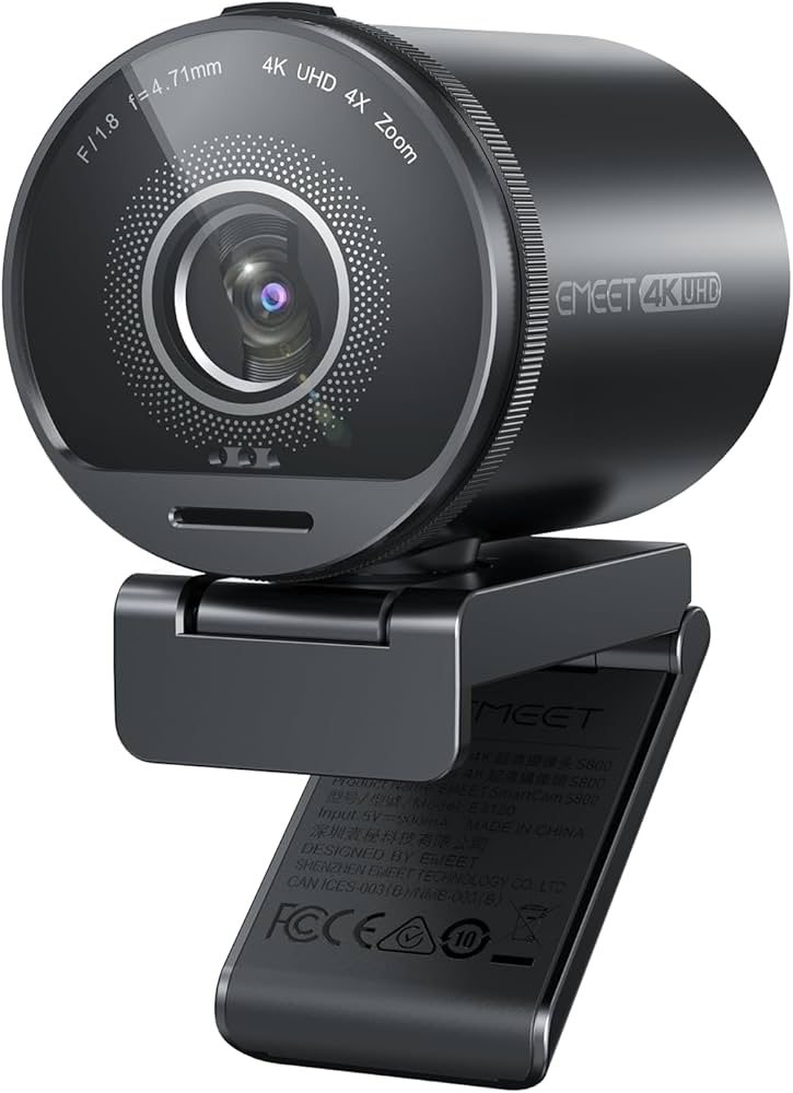 Amazon.com: EMEET SmartCam S800-4K Webcam for Streaming, Sony 1/2