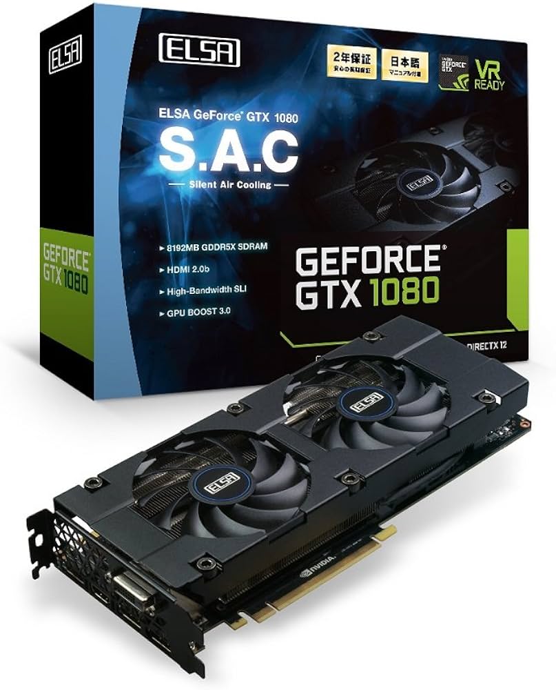Amazon | ELSA GeForce GTX 1080 8GB S.A.C グラフィックスボード