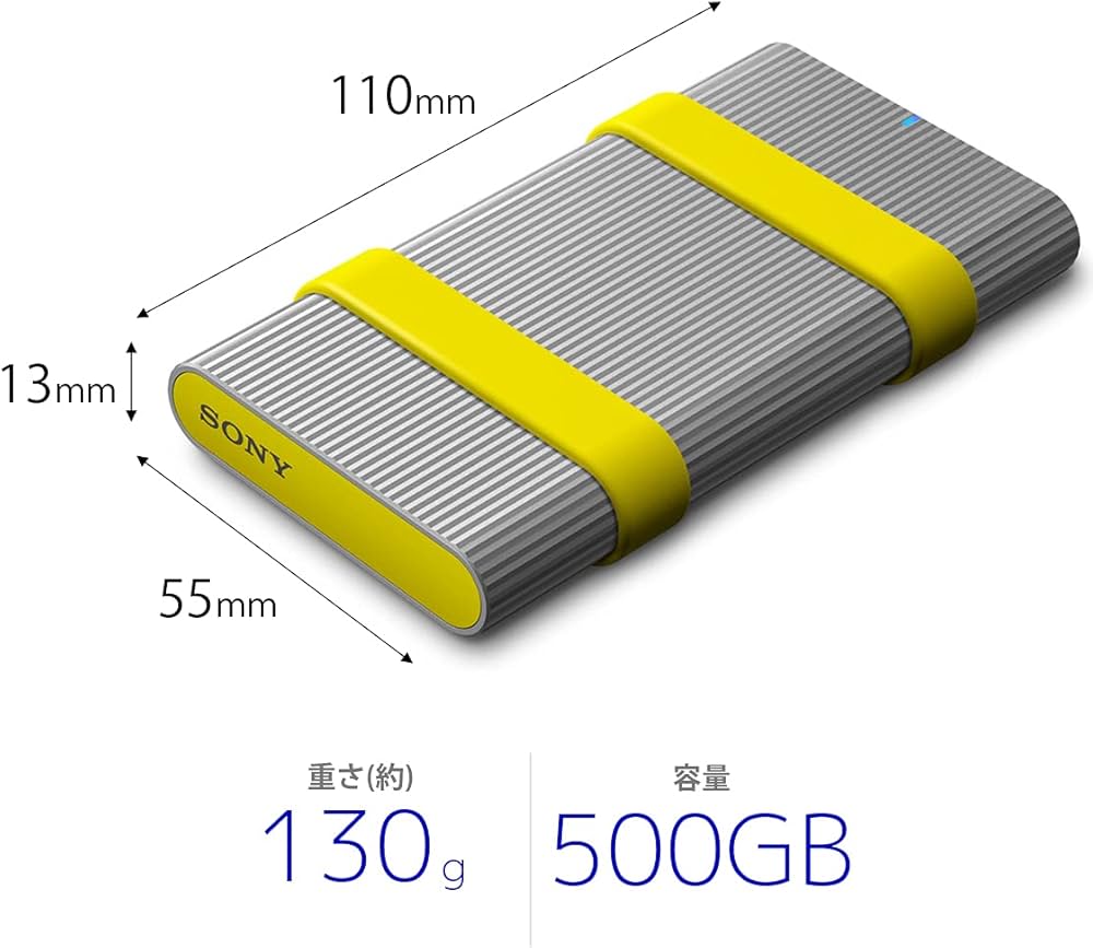 Amazon | ソニーSONY ポータブルSSD 外付け 500GB ハイスピード 防水