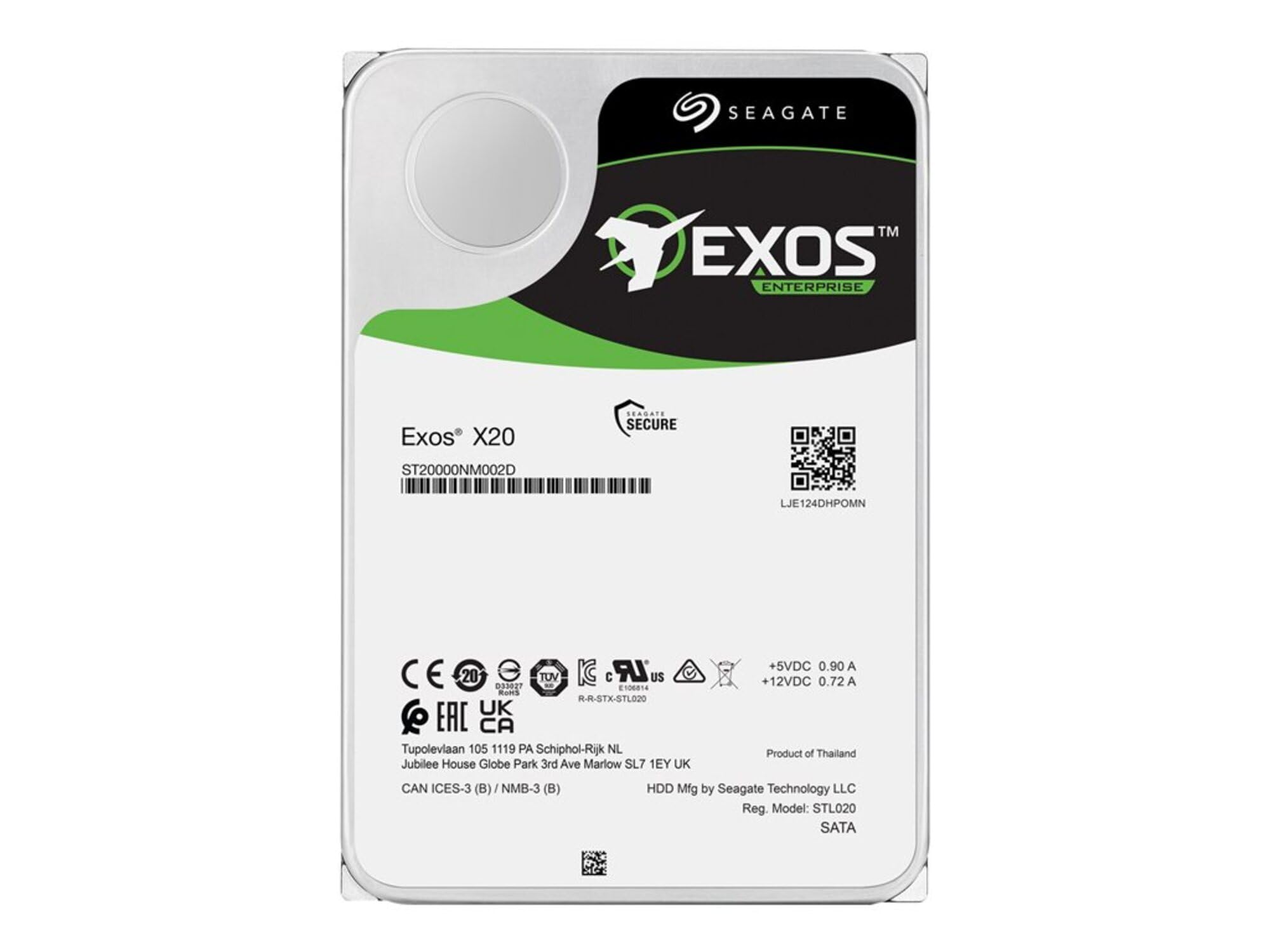 Amazon | Seagate (シーゲイト) Exos X20 ST18000NM004D 18TB ハード