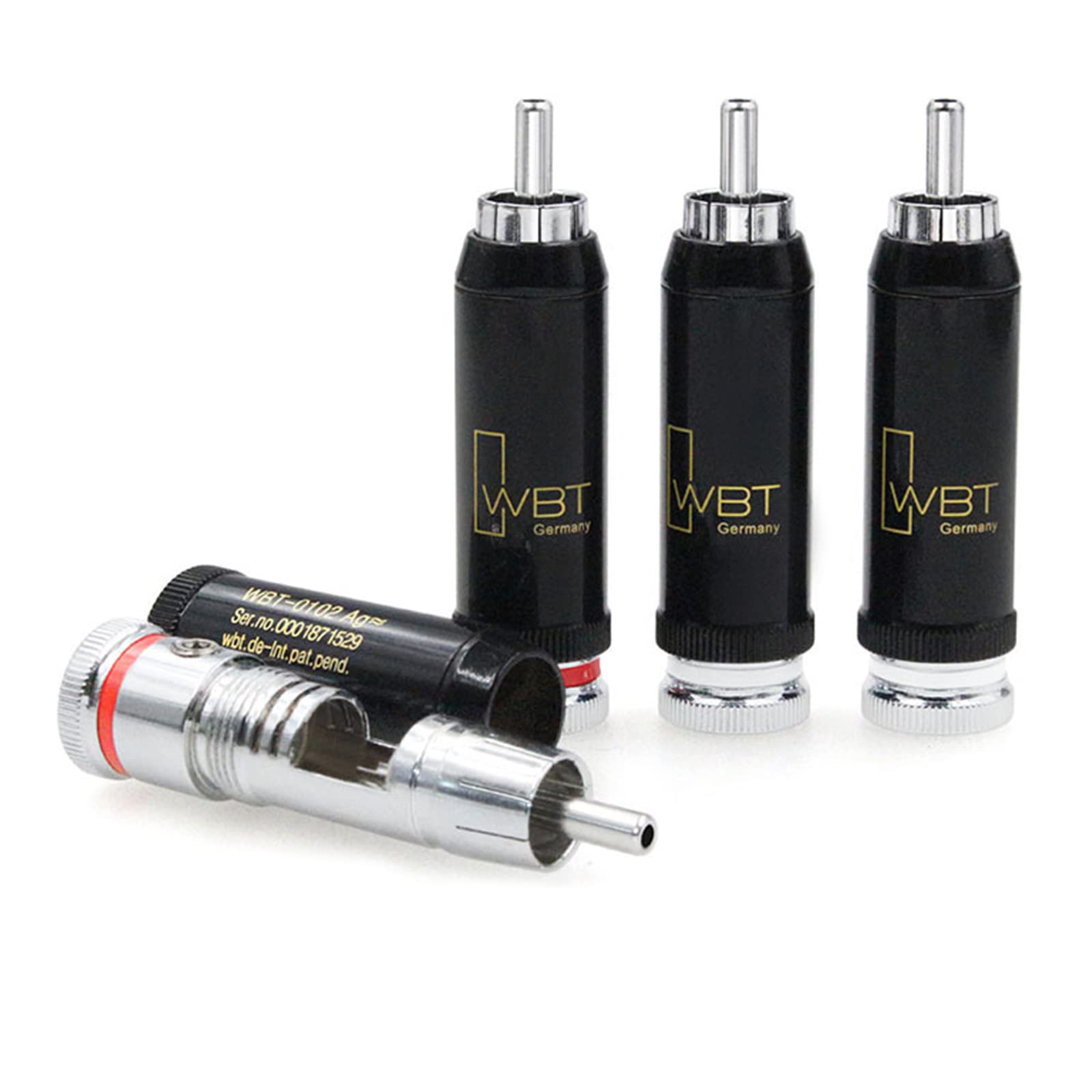 Amazon | 4 個ロジウムメッキオーディオ RCA コネクタアダプタ WBT