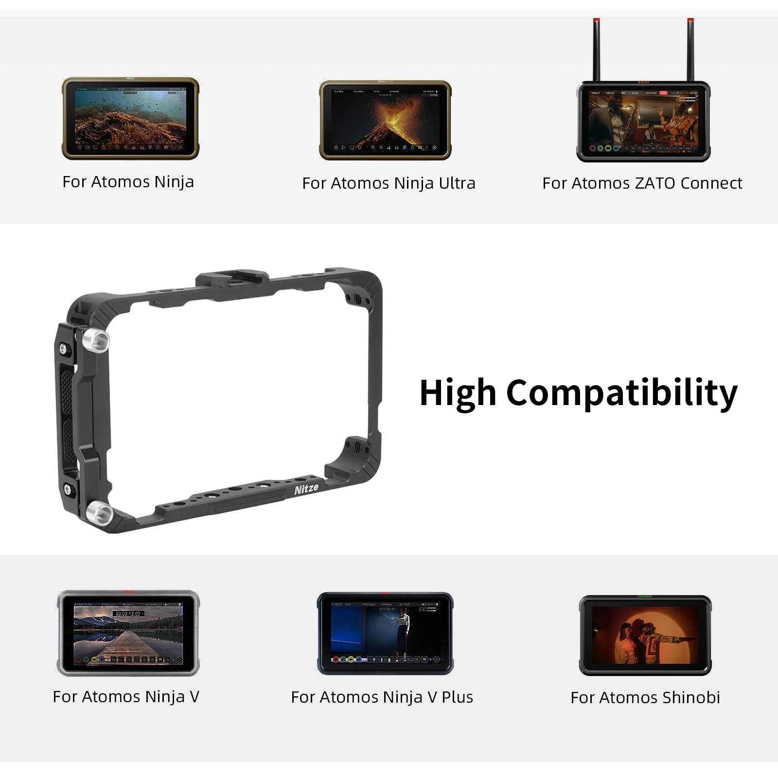 Amazon.com: Nitze Cage for Atomos Ninja V/Ninja V+ / Shinobi/Ninja