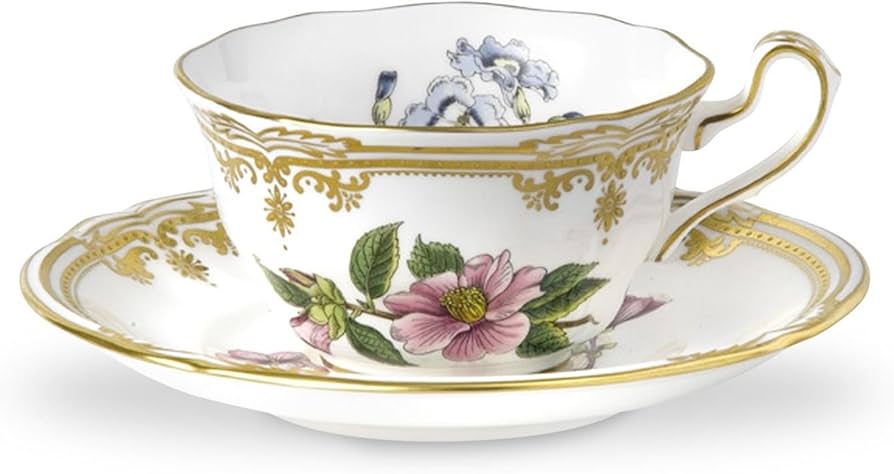 Amazon.com | Spode Stafford Flowers Teacup & Saucer: Teacup With