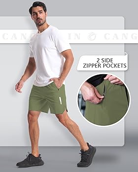 Buy CANGHPGIN 2 Pack Mens Workout Athletic Shorts 7 inch Inseam
