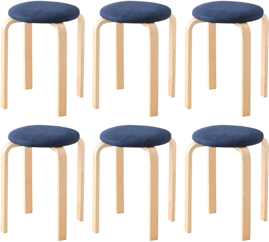 Amazon.co.jp: アイリスプラザ スツール 椅子 セット ネイビー