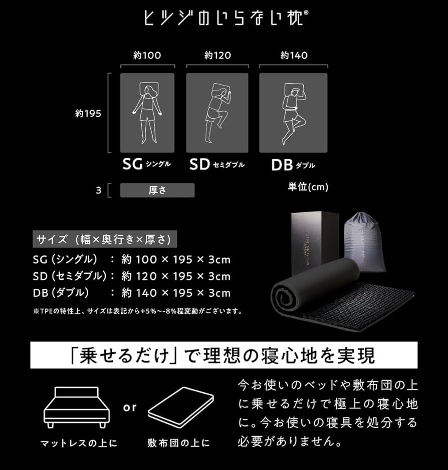 Amazon｜ヒツジのいらないマットレス -SLEEPER- ダブル マットレス