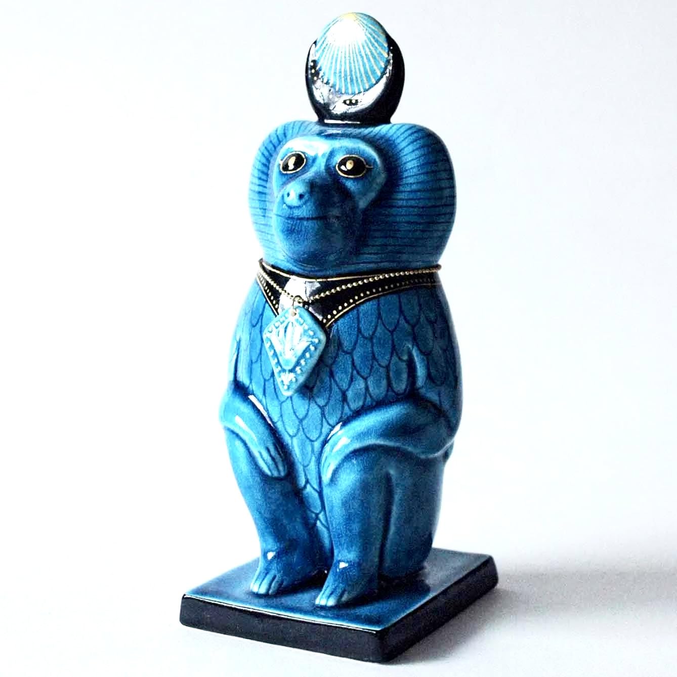 Amazon.co.jp: 美濃焼 青釉オーナメント トト 幸兵衛窯 （ペンダント