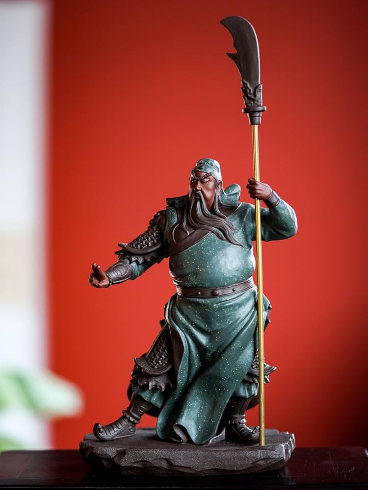 Amazon.co.jp: 匠の逸品(三国志) 関羽 置物【関羽像（関公像）】武財神