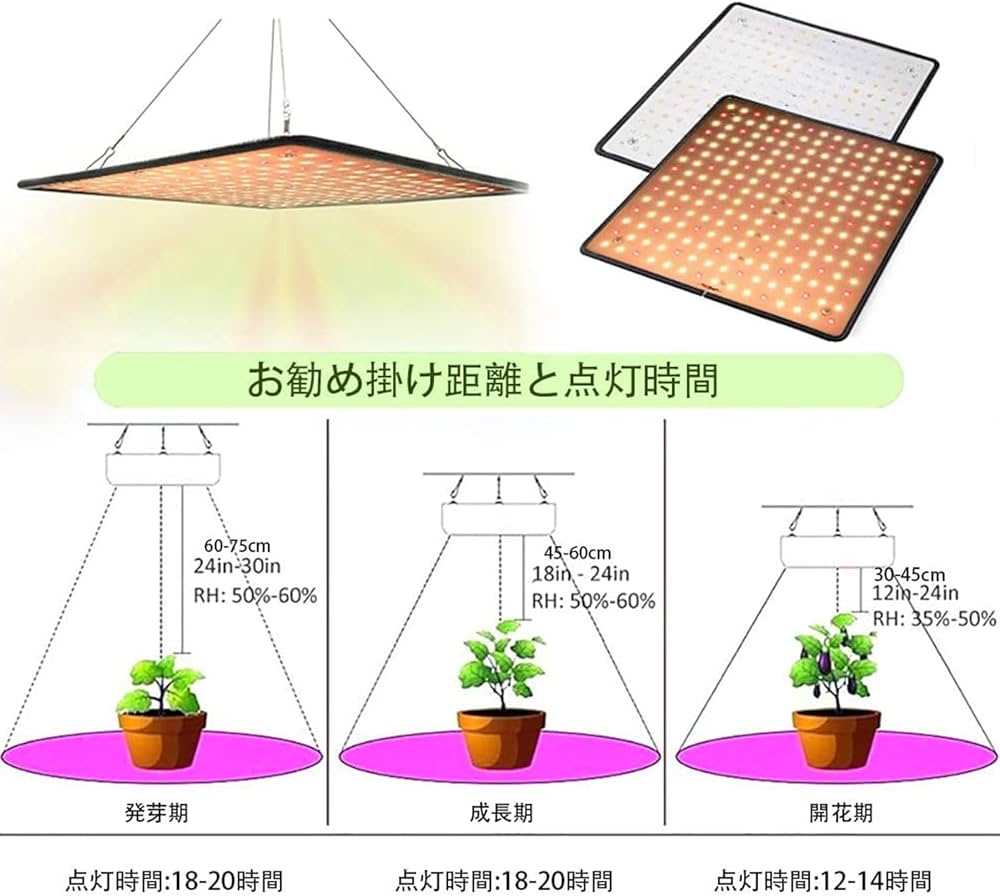 Amazon.co.jp: GREENSINDOOR 植物育成ライト LED 植物ライト 400W相当