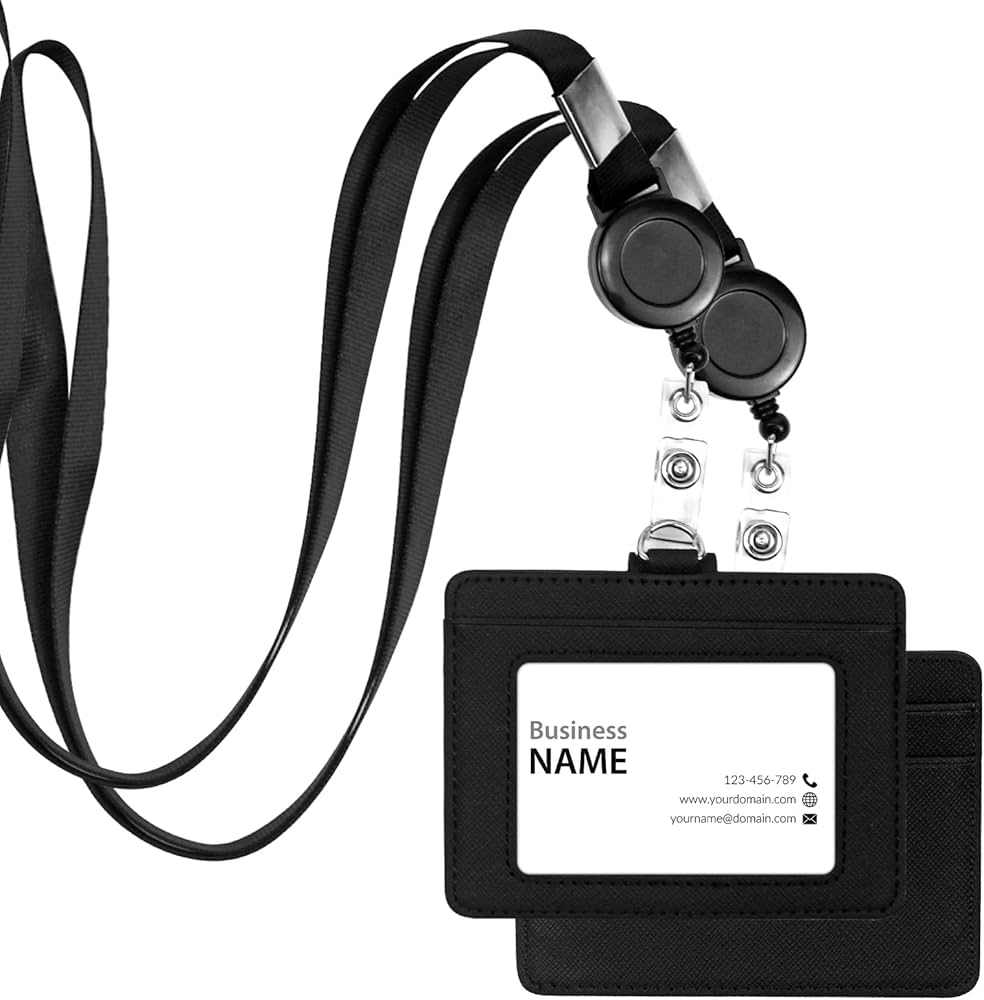 Amazon.co.jp: Chouiery ネームホルダー 2枚入れ ID カード ホルダー