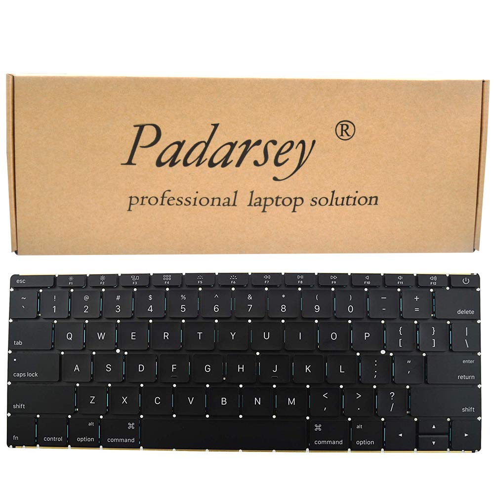Amazon | Padarsey 交換用USレイアウトキーボード ブラック MacBook 12