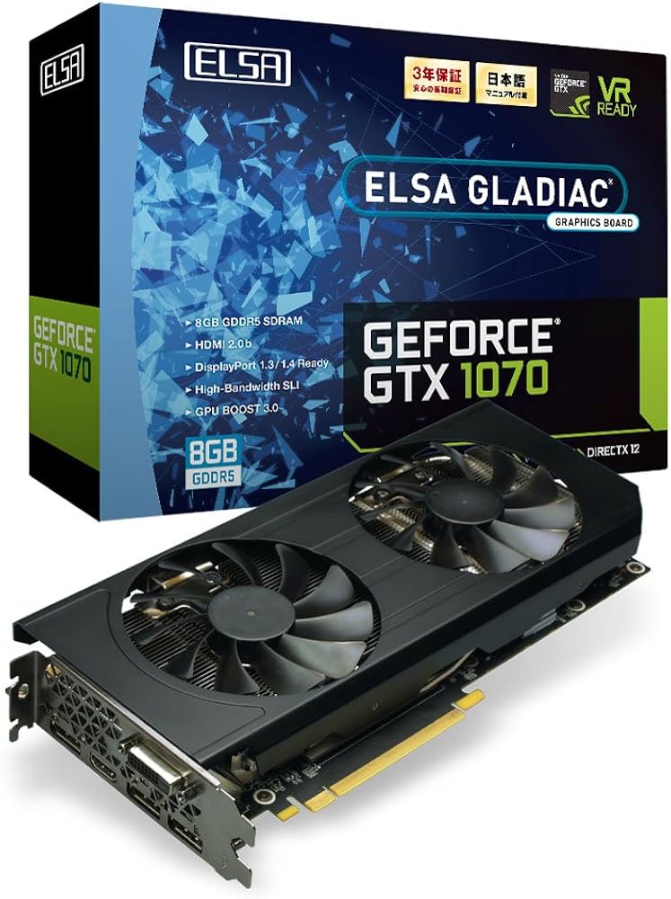 Amazon | ELSA GeForce GTX 1070 8GB GLADIAC グラフィックスボード