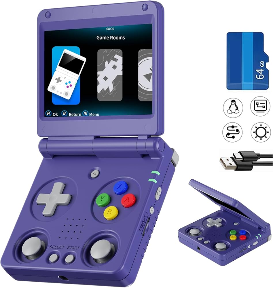 Amazon | RG34XXSP 携帯型ゲーム機Linuxシステ折畳みレトロゲーム機
