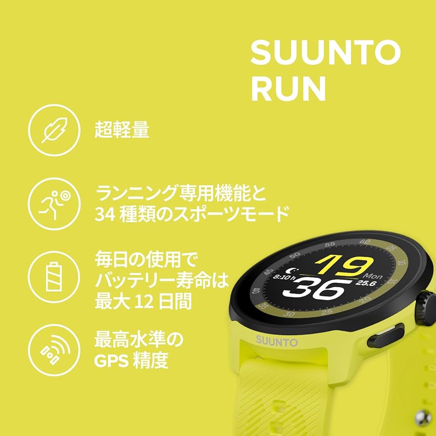 Amazon.co.jp: スント SUUNTO RUN LIME シリコンバンド ランニング