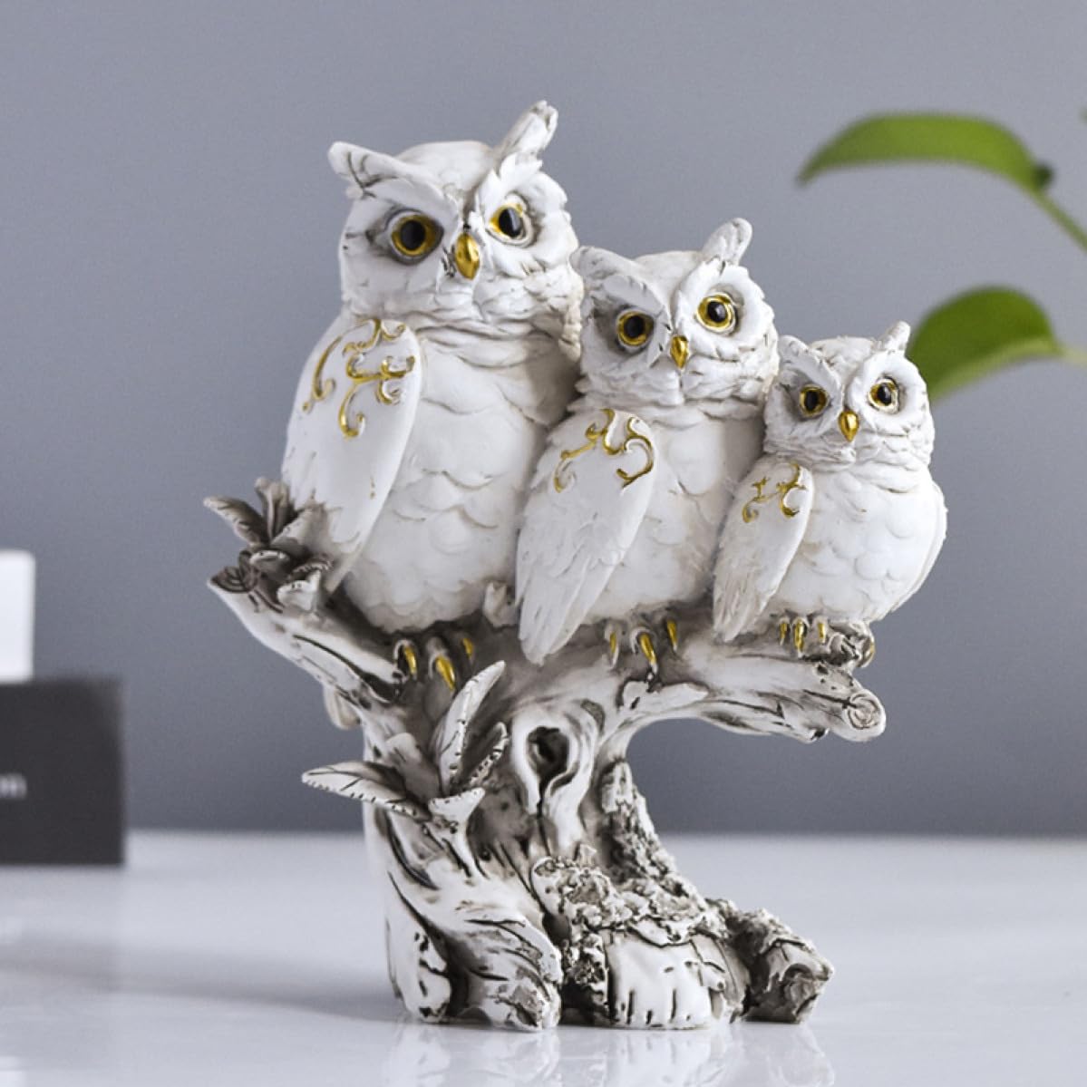 Amazon.co.jp: JAnjiaLxY ふくろう 置物 オブジェ 卓上 おしゃれ 樹脂