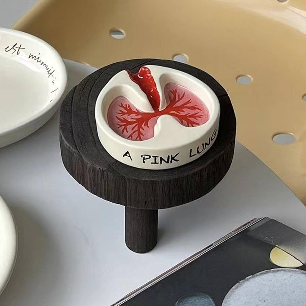 Amazon.co.jp: KJOET ピンクの肺の灰皿 | クリエイティブ肺灰皿屋内