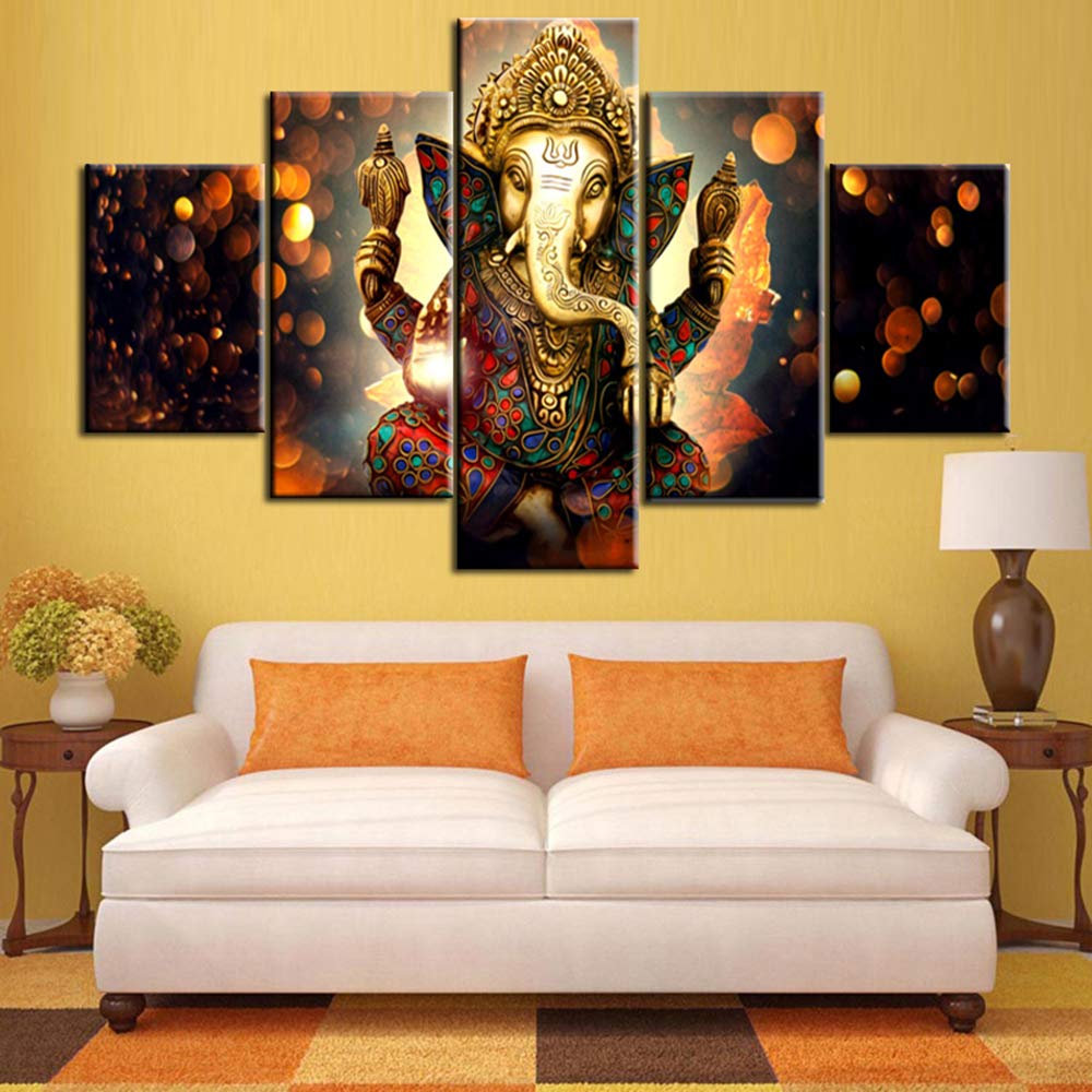 TUMOVO Ganesha Paintings House Decorations Living Room 5 Pieces