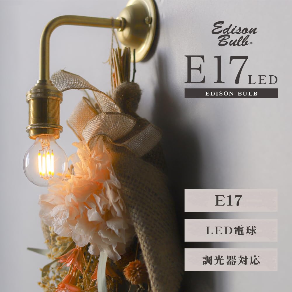 Amazon | エジソンバルブ LED電球 E17 (ミニGLOBEクリア) 調光器対応