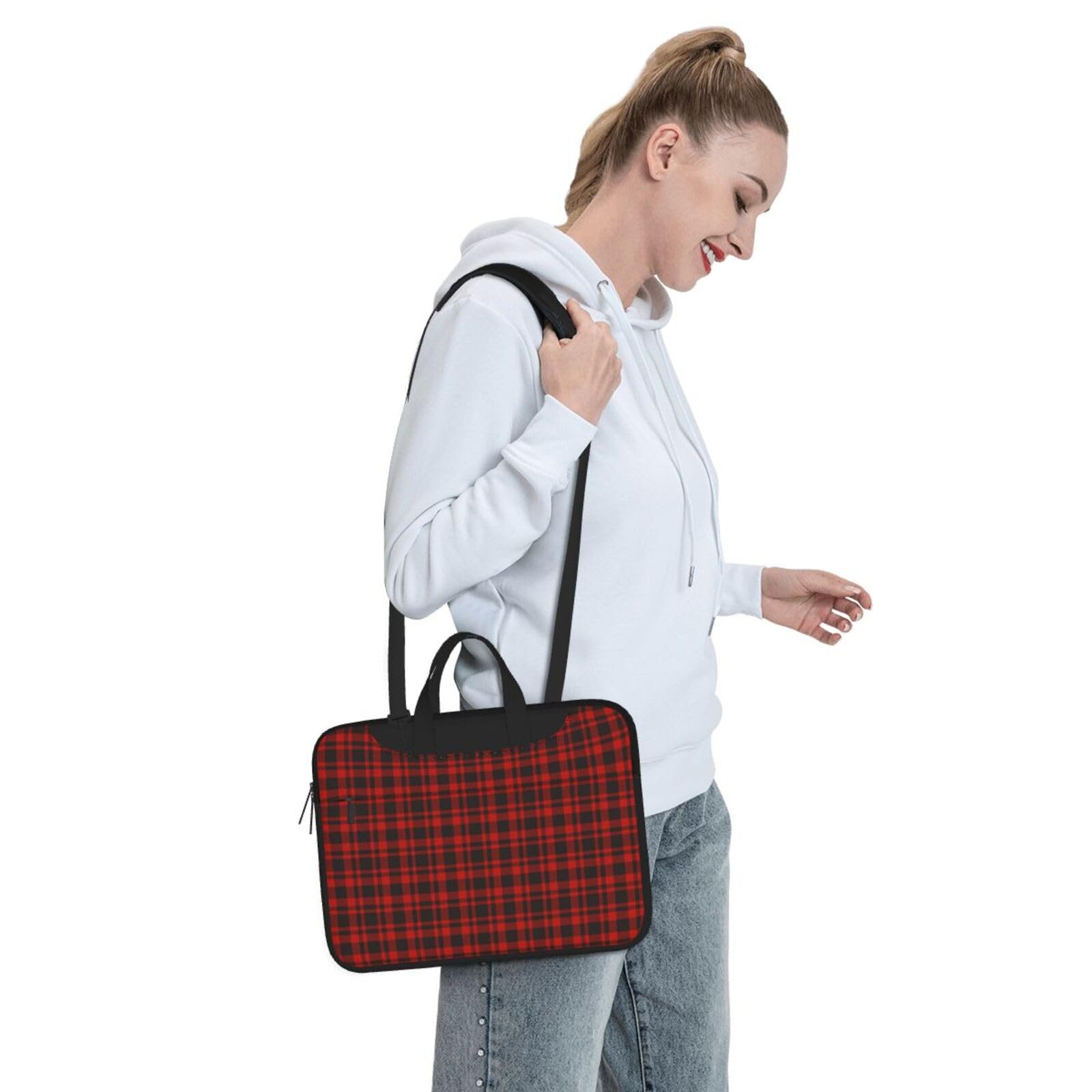 Amazon.co.jp: 赤黒チェック柄 Pcバッグ パソコンケース ノートpc