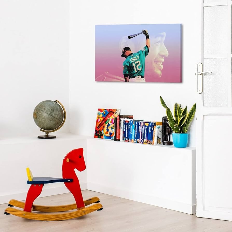 Amazon.co.jp: アートパネル イチロー Ichir 木製の枠 アートフレーム