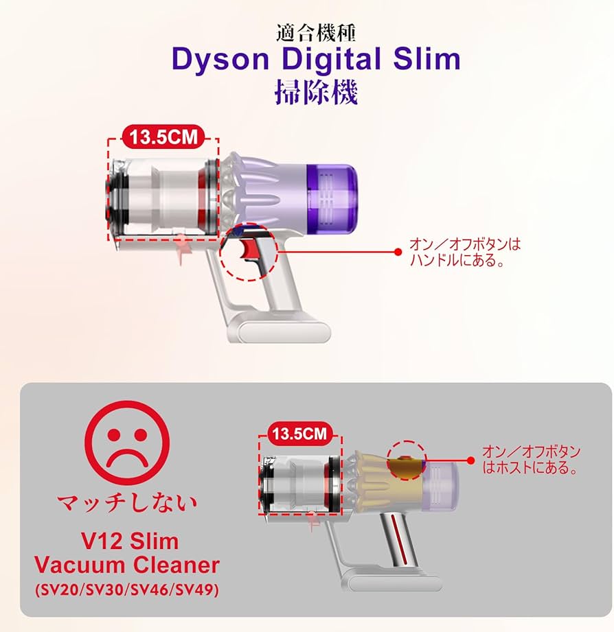 Amazon | クリアビン対応ダイソンSV18 Digital Slim/V10 デジタル