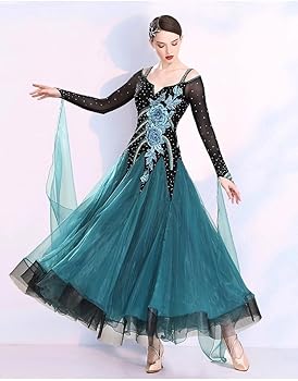 Amazon.co.jp: [XINEI] 社交ダンスドレス・モダンドレス・スタンダード