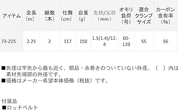 Amazon | ダイワ(DAIWA) 船竿 玄界灘X 73 225 釣り竿 | ダイワ(DAIWA