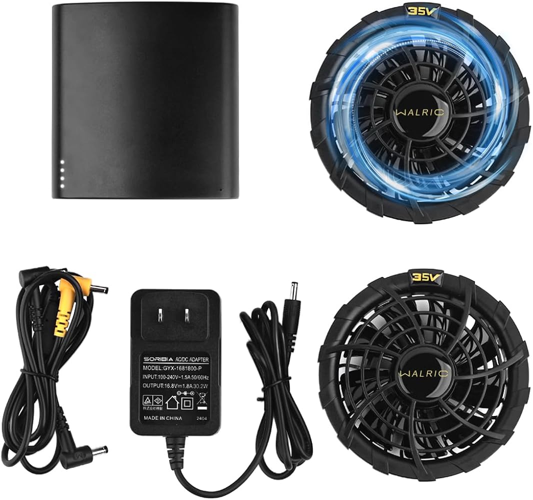 Amazon.co.jp: 【35V超高出力】 ファン付き作業服 ファンバッテリー