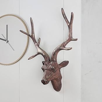 Amazon.co.jp: 風水グッズ 鹿の頭 牛の頭 壁掛け かっこいい 動物置物