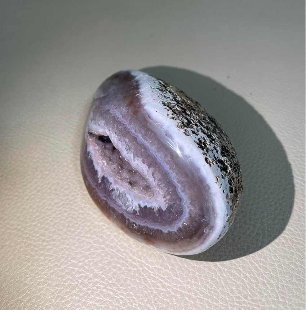 Amazon.co.jp: ドゥルージーアゲート ジオード シュガー クリスタル