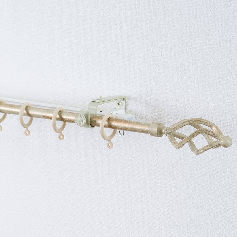 Amazon.co.jp: TOMOYASU カーテンレール アイアン ダブル 伸縮タイプ