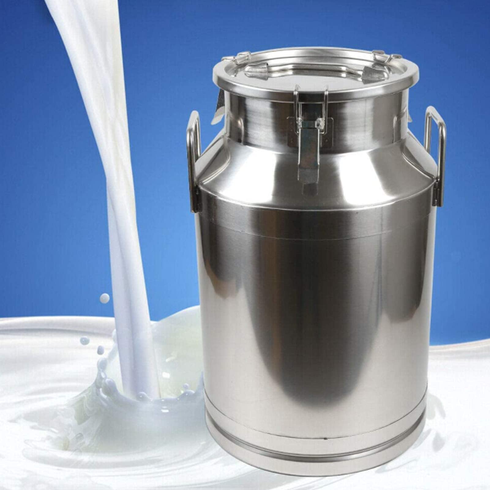 Amazon.co.jp: ミルク缶、10ガロンステンレス鋼乳輸送缶ミルクバケット