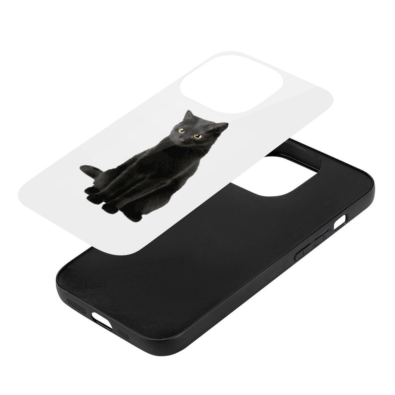 Amazon.co.jp: iPhone15 Pro 用 ケース 猫柄 ねこ 黒猫 かわいい ネコ