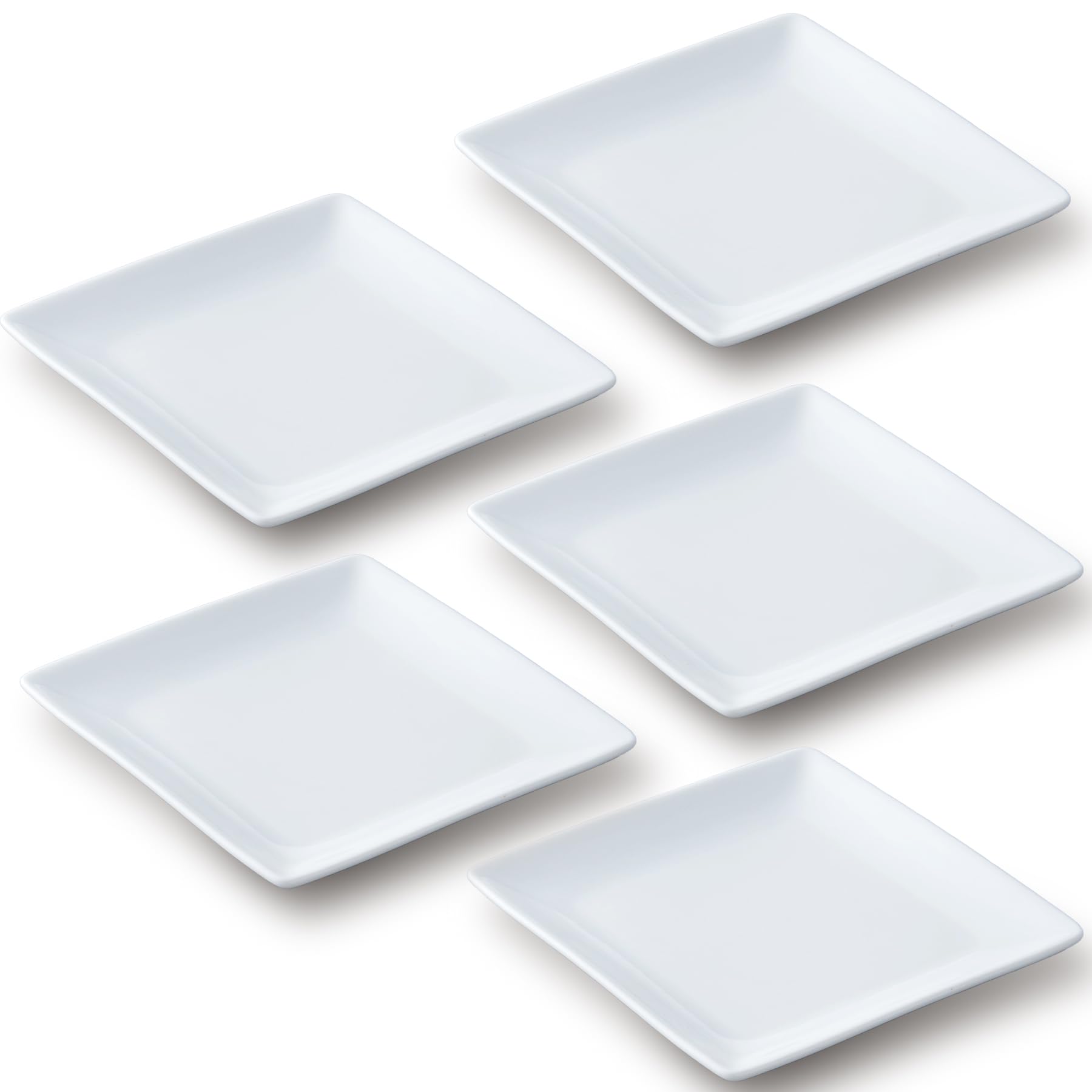 Amazon | 【5枚セット】スクエアー プレート13cm ホワイト 小皿 角皿