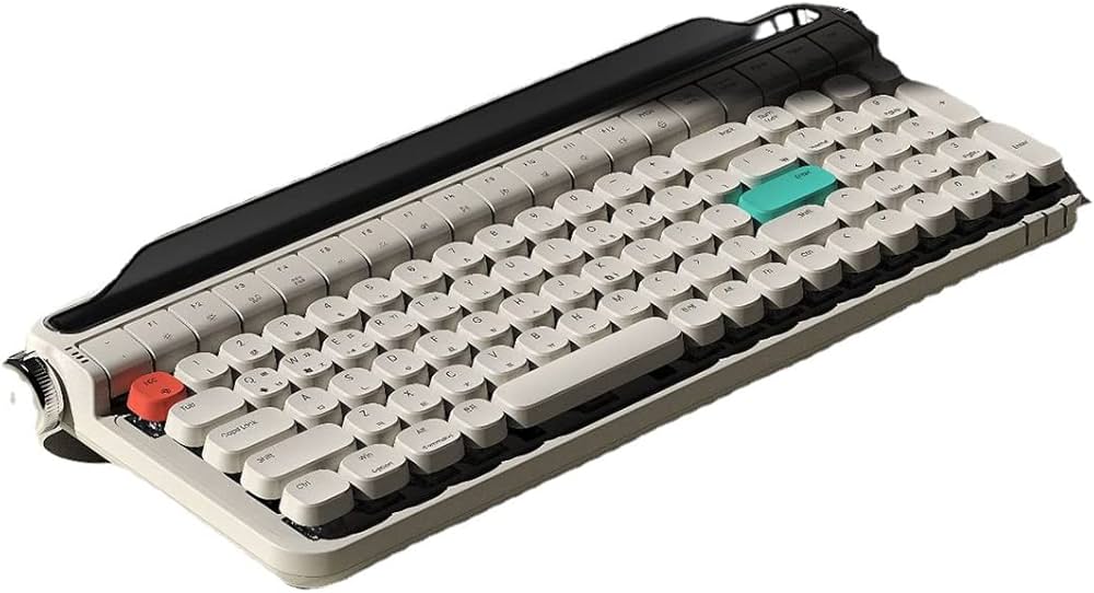 Amazon | RISEN ワイヤレス Bluetoothメカニカルキーボード レトロ