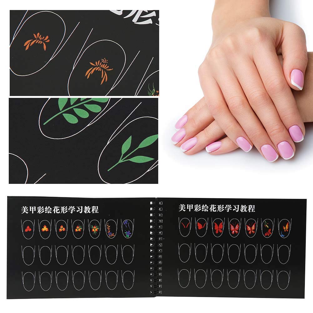 Amazon | Zjchao ネイル練習ブック，ネイルアート描画練習テンプレート