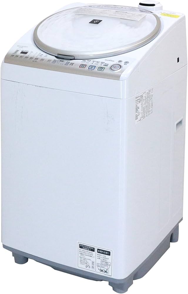 Amazon.co.jp: SHARP 洗濯機 ES-T81E8-W[8kg/ヒーター乾燥/Ag+/穴なし