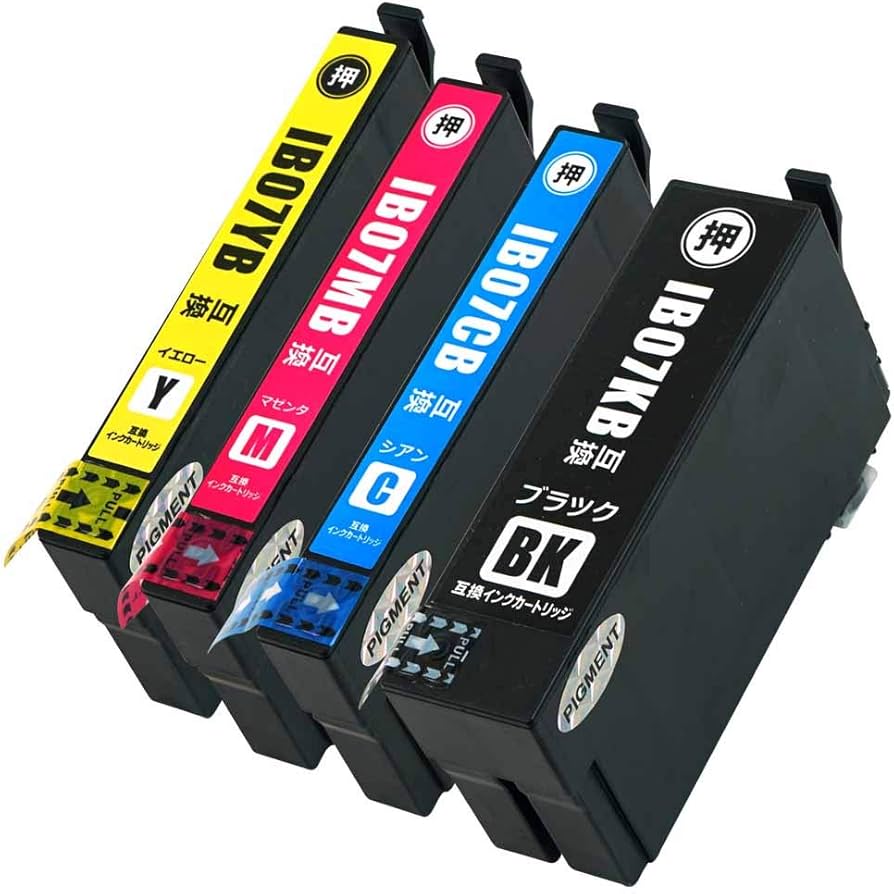 Amazon.co.jp: IB07 (KB/CB/MB/YB)【4色セット(大容量)】【全色顔料