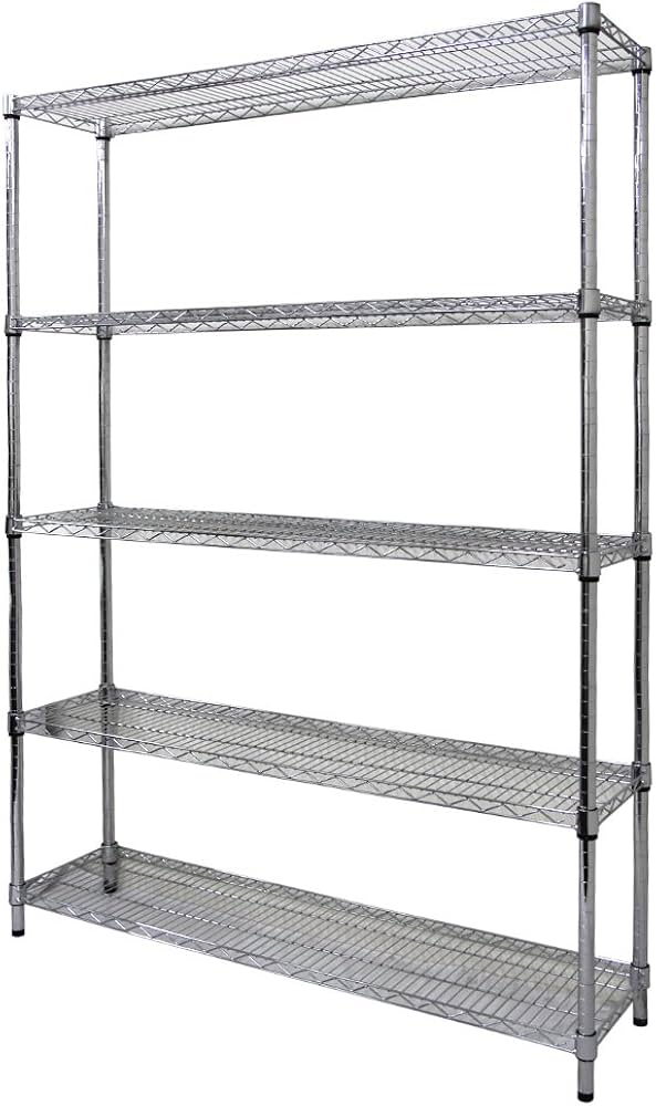 Amazon｜WEIMALL スチールラック 5段 幅120×奥行30×高さ180cm メタル